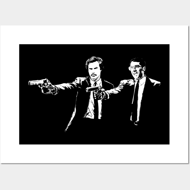 Anchorman Ron Burgandy And Brick Tamland Pulp Fiction Wall Art by Bevatron